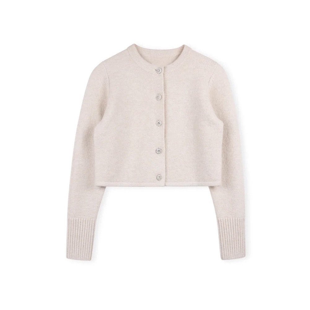 Brand New Junee The Collective Off white flower button Cardigan size Small